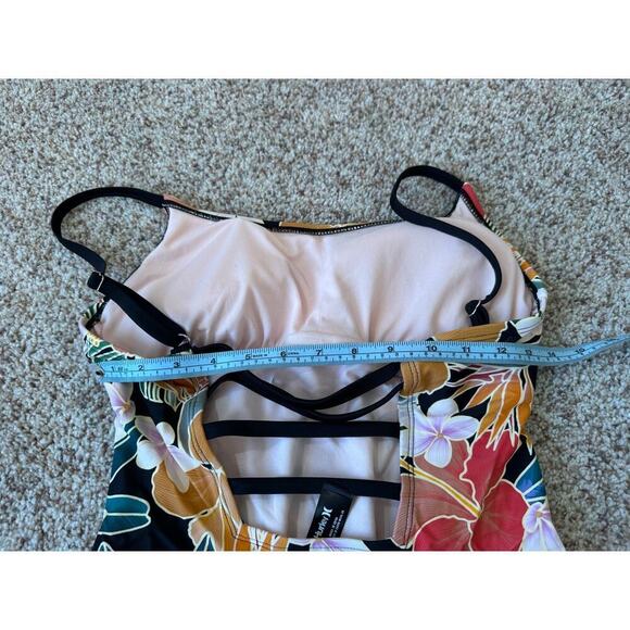 HURLEY One Piece swim suit, size Medium, Floral Print - Picture 8 of 9
